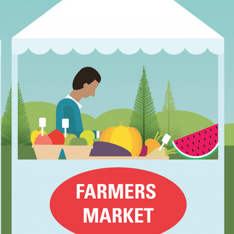 farmers market stand graphic