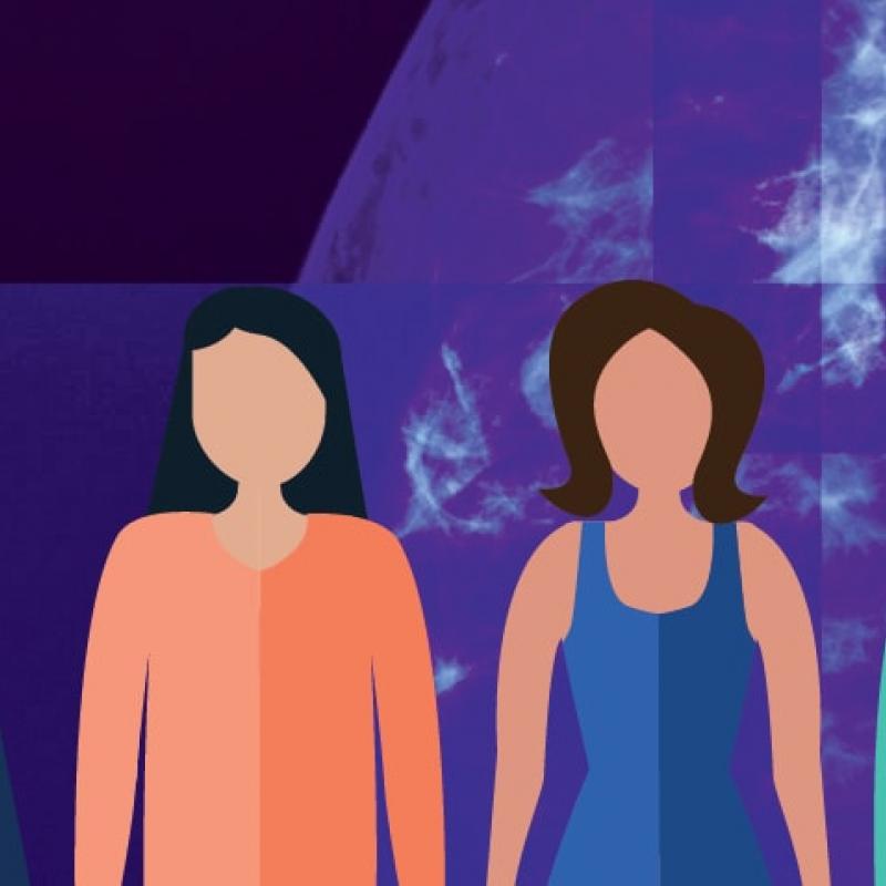 digital illustration of four women