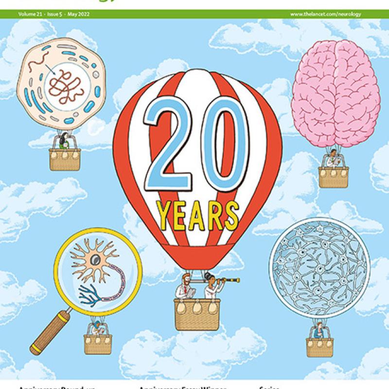 Lancet Neuology's May 2022 Cover 20th Anniversary Issue