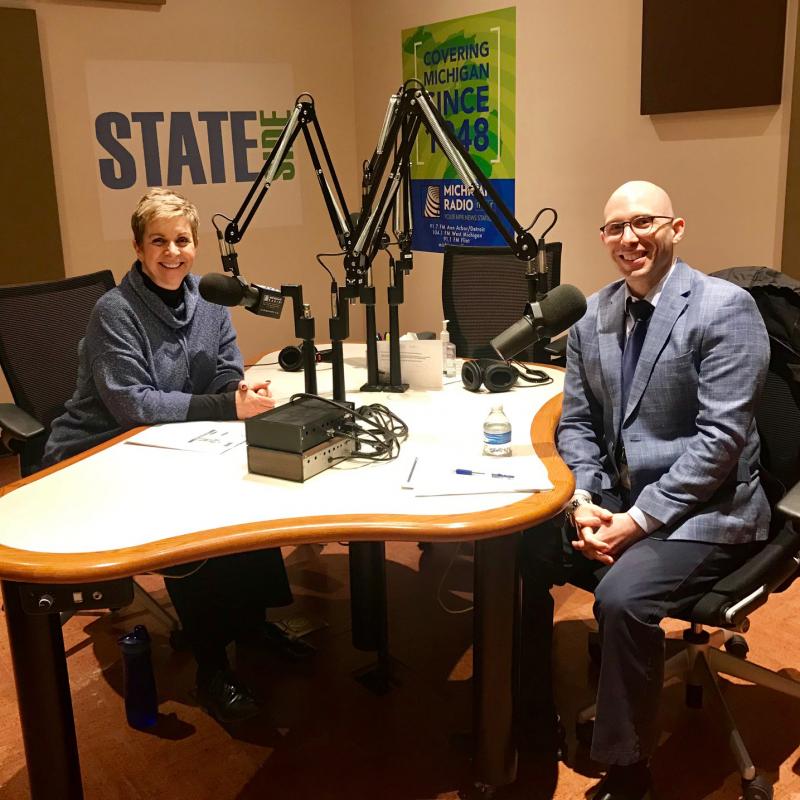 Stephen Goutman, MD, MS, with NPR Cynthia Canty
