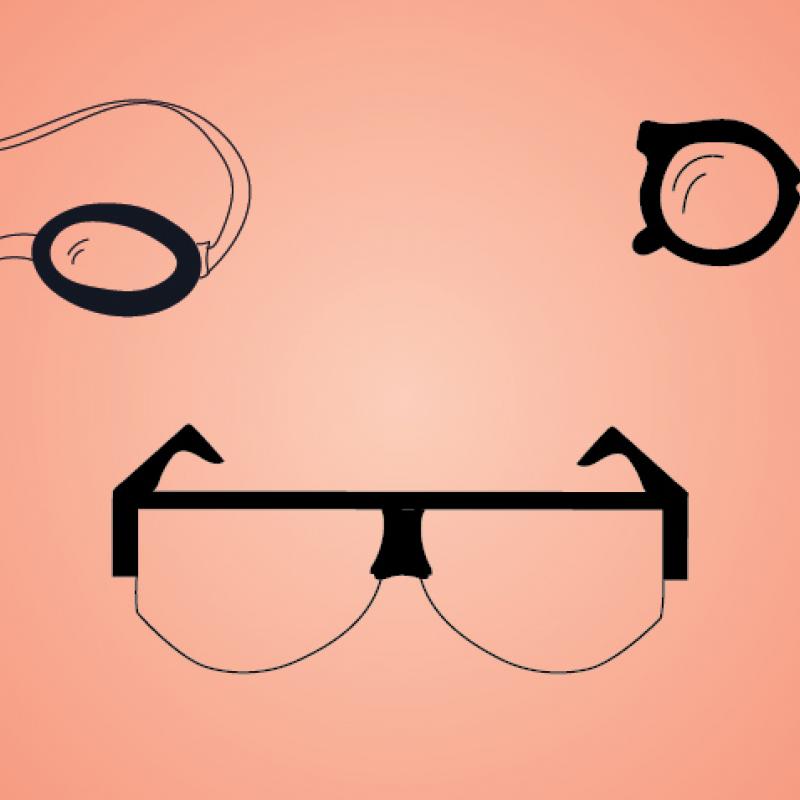 Sunglasses, swim goggles, & protective eyewear