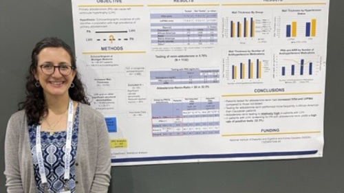 Dr. Leedor Lieberman with her poster at ENDO 2022