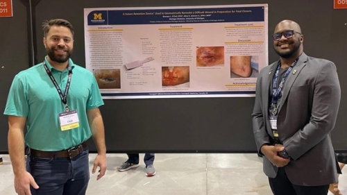 Dr. Brennen O’Dell presents his poster at the 2022 Symposium on Advanced Wound Care Spring conference