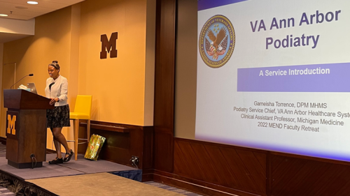 Dr. Garneisha Torrence discusses the VA  Ann Arbor Podiatry Service