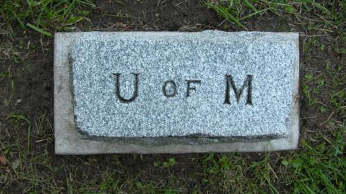Fairview Cemetery U of M gravestone