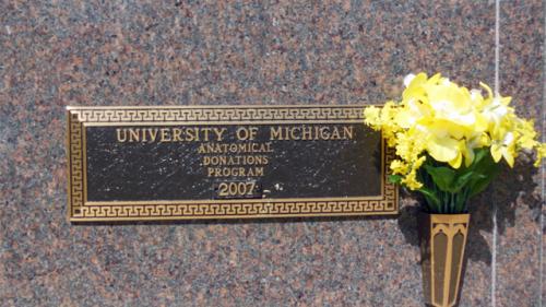 Washtenong Memorial Park U of M Plaque 2007