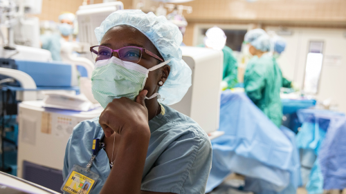 Dr. Gifty Kwakye in the operating room