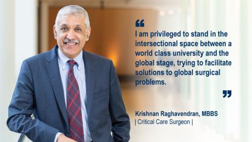 Dr. Krishnan Raghavendran and his #WeAreUmichSurgery quote