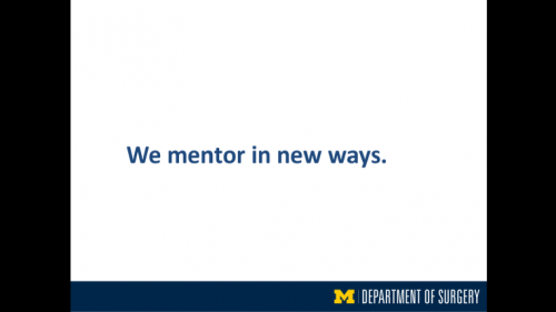 "We mentor in new ways" - eleventh slide of "This Is What We Stand For" presentation