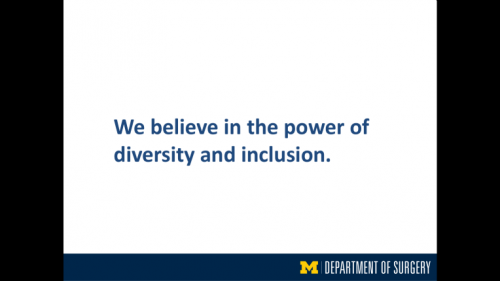 "We believe in the power of diversity and inclusion" - nineteenth slide of "This Is What We Stand For" presentation